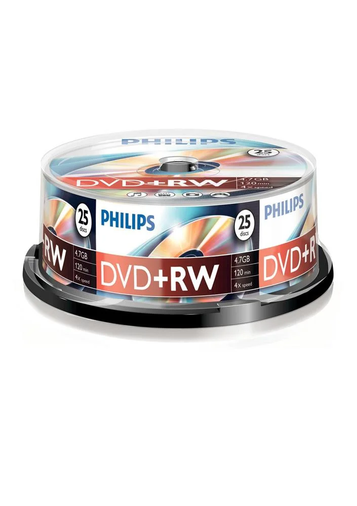 1x25 Philips Dvd+Rw 4,7gb 4x Sp