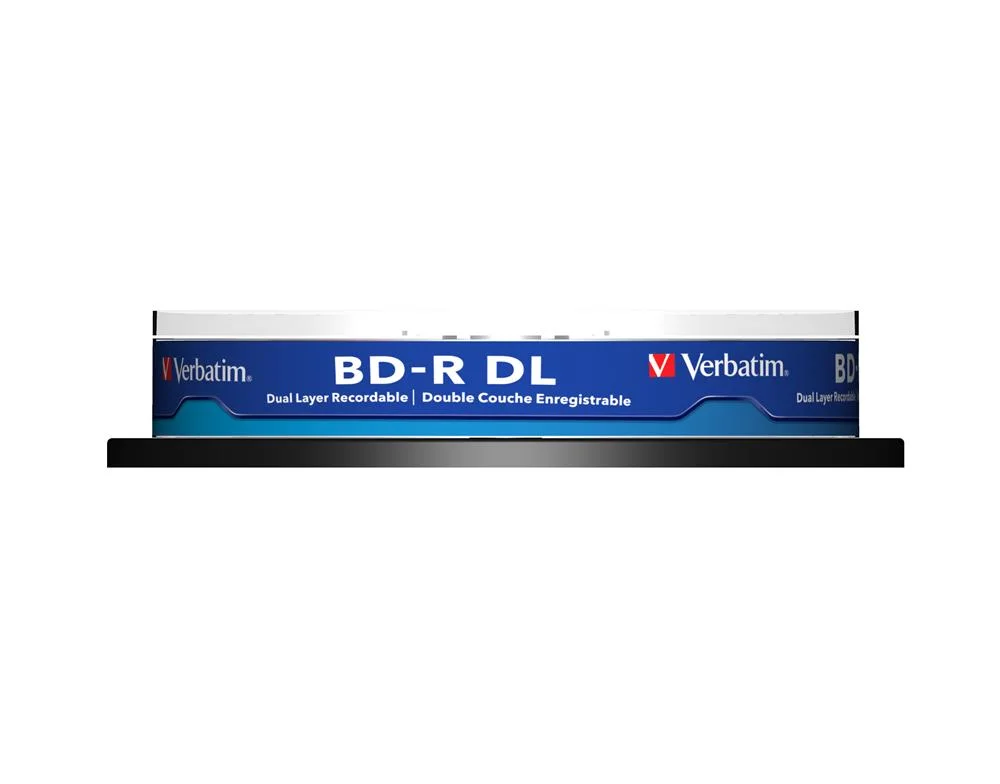 1x10 Verbatim BD-R Blu-Ray 50GB 6x Speed, branco.