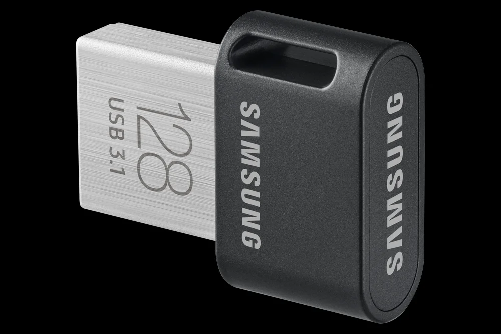 Pendrive 128gb Usb 3.1 Samsung Fit Gray Plus Black
