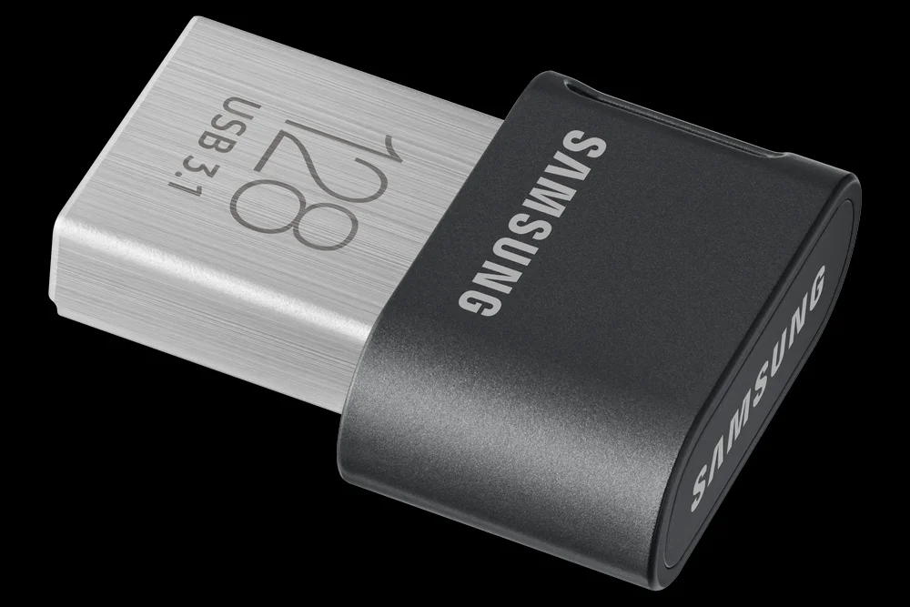 Pendrive 128gb Usb 3.1 Samsung Fit Gray Plus Black