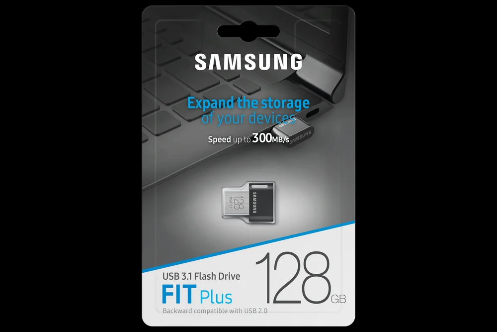 Pendrive 128gb Usb 3.1 Samsung Fit Gray Plus Black