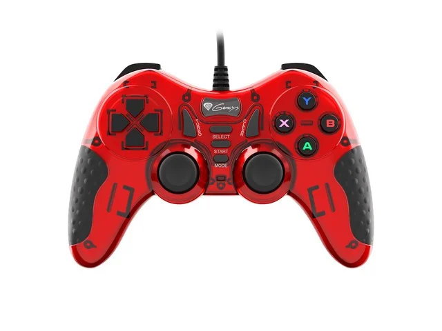 Natec Genesis Mangan 200 (Njg-1425) Wired Usb Controller Pc Red  Black
