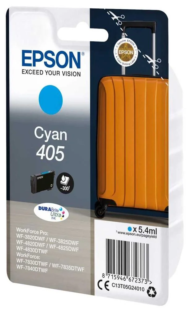 Tinteiro Epson 405 Ciano - Wf-3820/3825/4820/4825/4830/7830/7835/7840