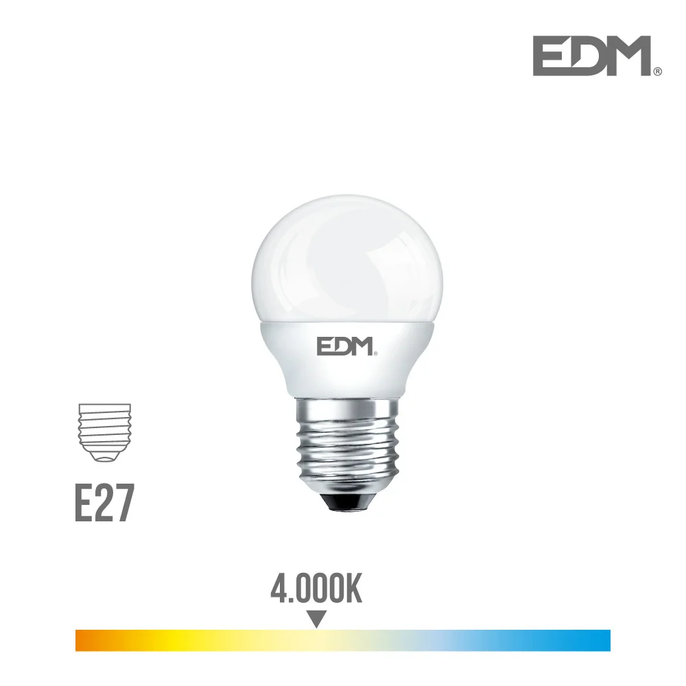 Lâmpada Led E27 7w 600 Lm 4000k Luz Dia