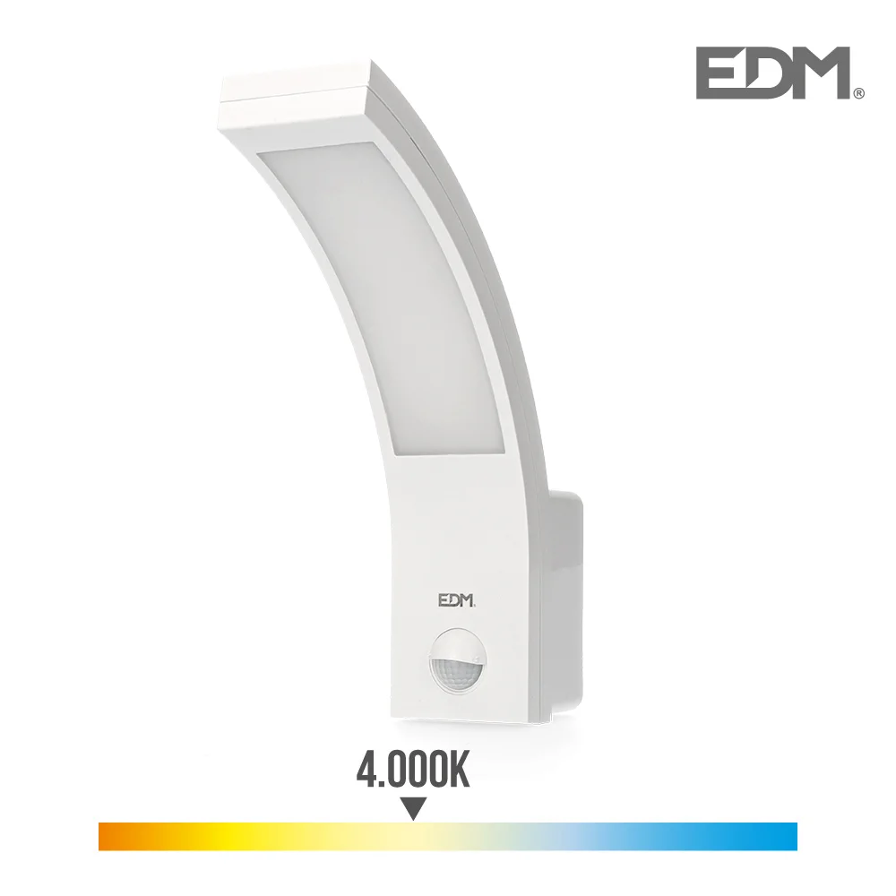 Aplique Exterior Led 10w 750lm 4.000k Com Sensor