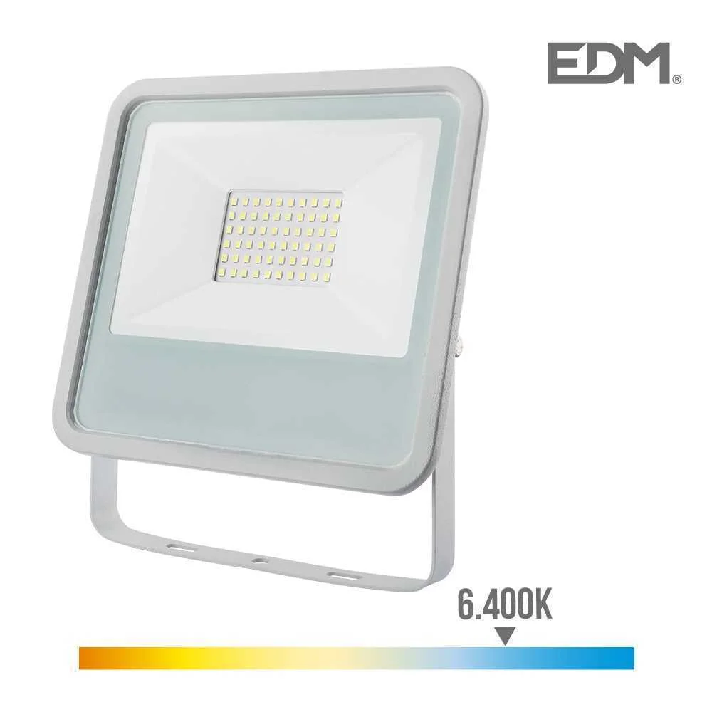 Projetor LED 50w 3500lm 6400k Luz Fria 19,2x2,9x17,5cm Cor Branco Edm