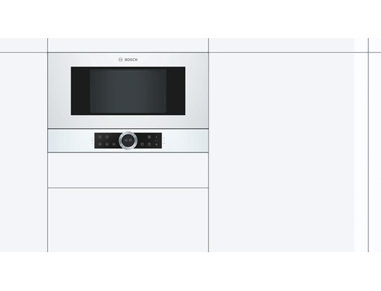 Bosch Serie 8 Bfl634gw1 Microwave Built-In Solo Microwave 21 L 900 W White