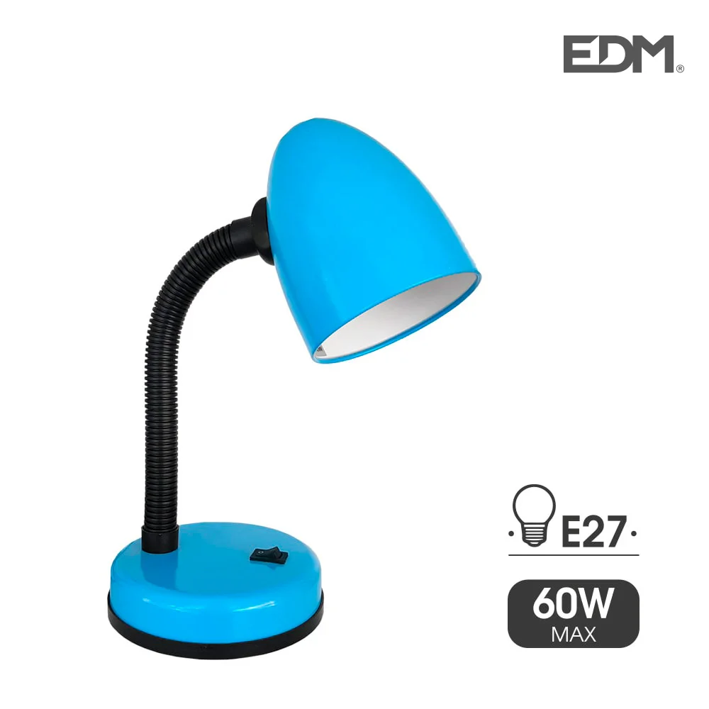 Candeeiro de Mesa Modelo Amsterdam E27 60w Azul E.