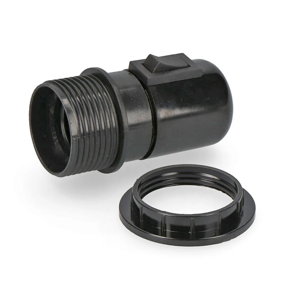 Casquilho E-27 Com Interruptor Preto