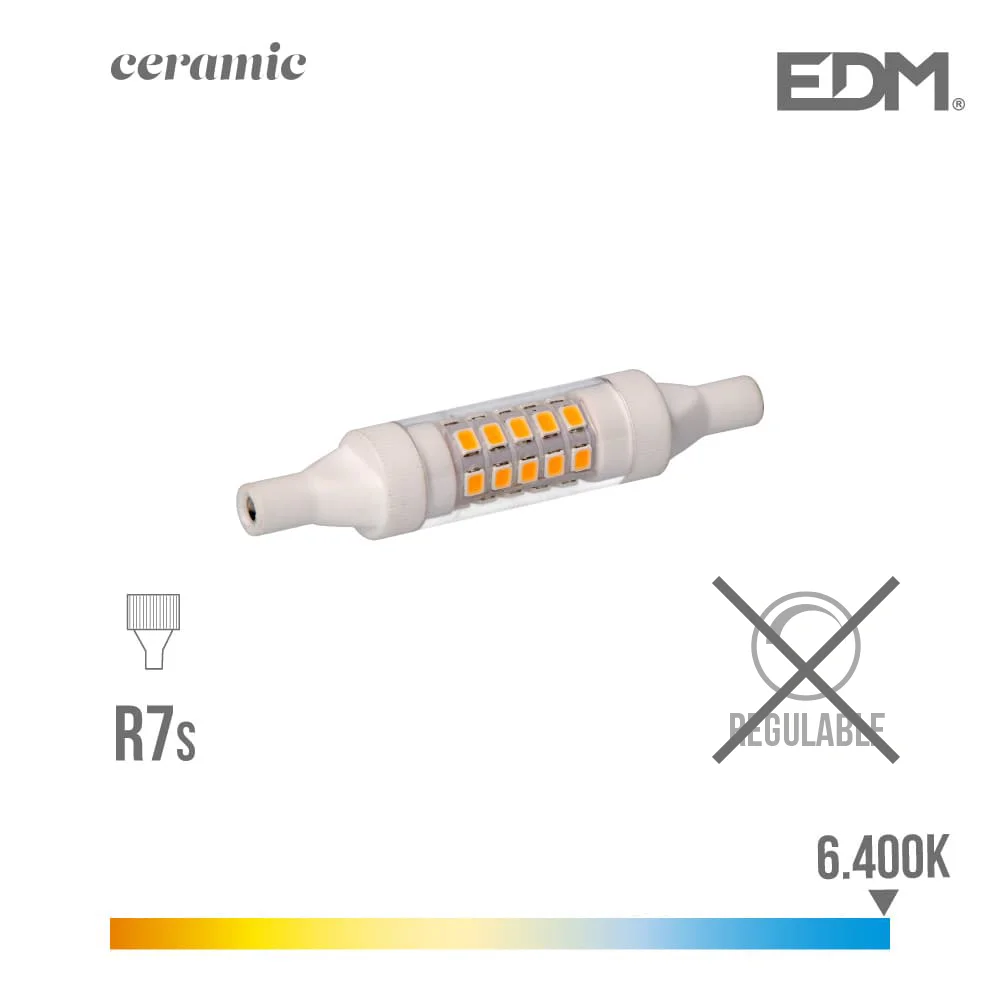 Lâmpada Led 78 Mm R7s 5.5w 600 Lm 6400k Luz Fria