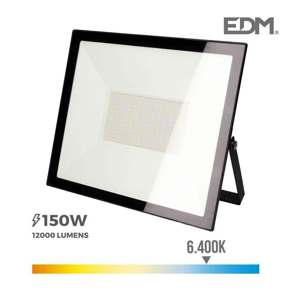 Projetor LED 150w 12000lm 6400k Luz Fria 35x31x4,5cm Edm