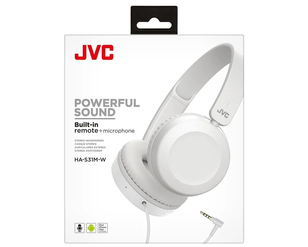 Auscultadores Headset Ha-S31m Branco - Jvc