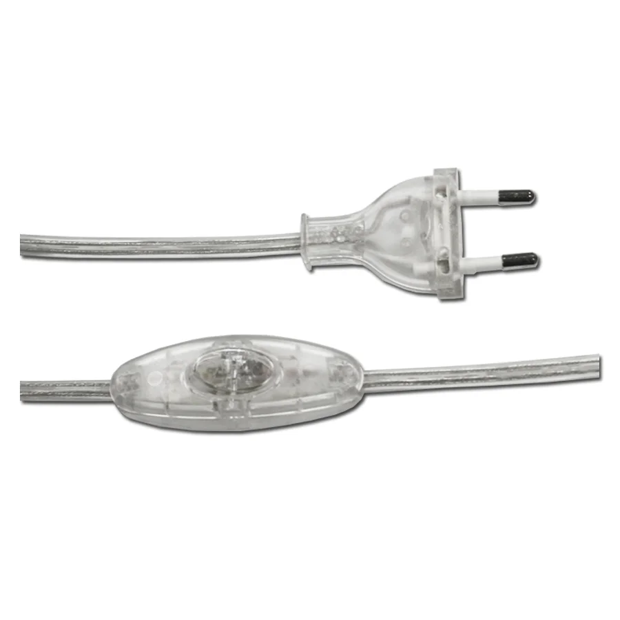 Cabo Plano Com Interruptor 3a 1,5mts Transparente