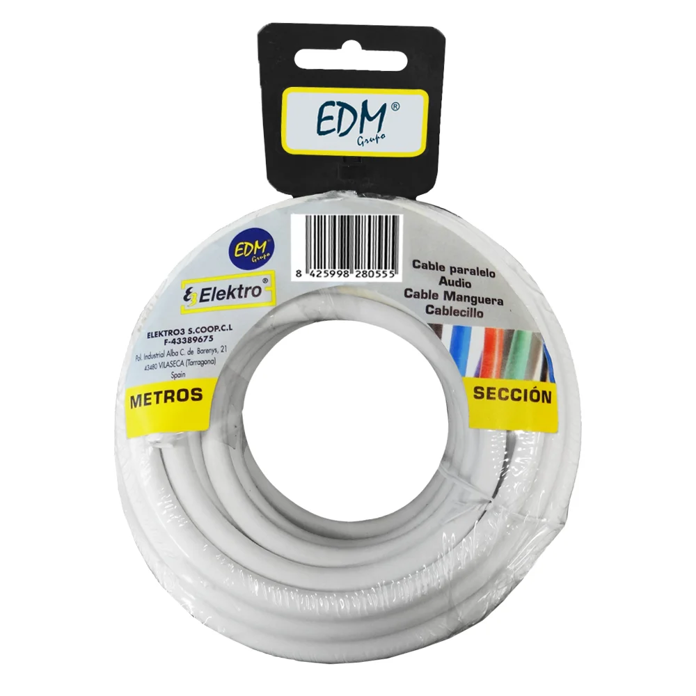 Cabo Redondo 3x2,5mm Branco 10mts