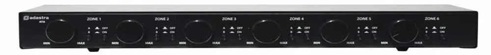 At6 Volume Attenuator + A/B Switcher 100v 6 X 30w