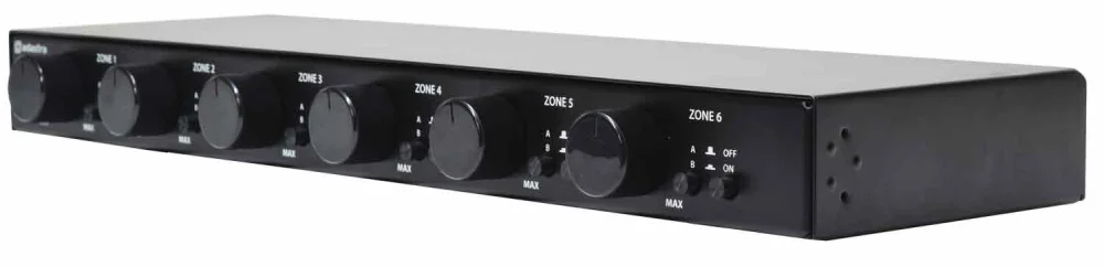 At6 Volume Attenuator + A/B Switcher 100v 6 X 30w