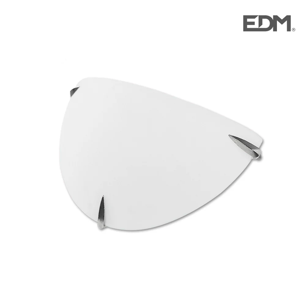Lâmpada de Parede de Vidro 2xe27 Cor Branca Ø30x15x8cm Edm