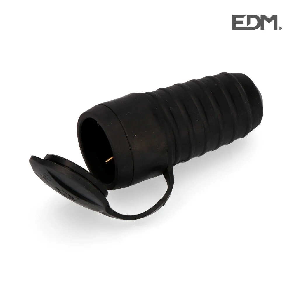 Ficha Fêmea de Borracha 16a T/Tl 4,8mm (Retractilada) Edm
