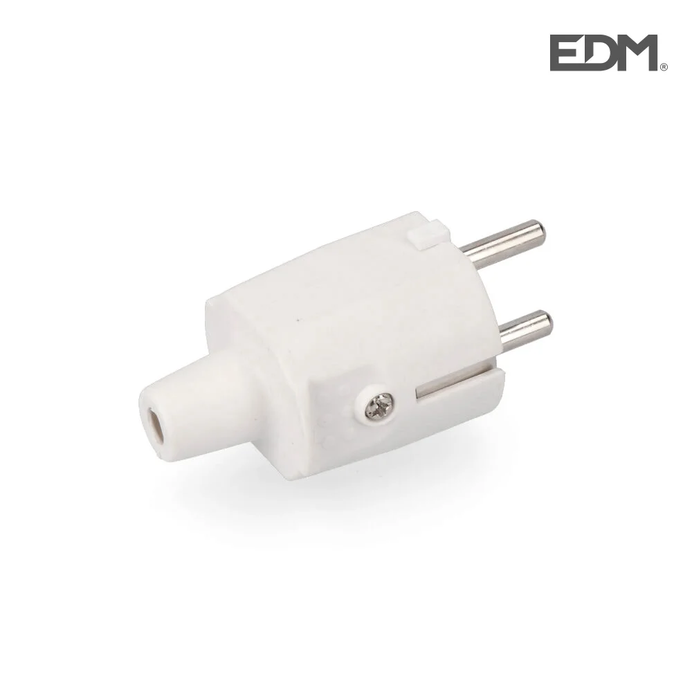 Ficha Borracha 10/16a 250v T/Tl Ip 44 4,8mm Branc.