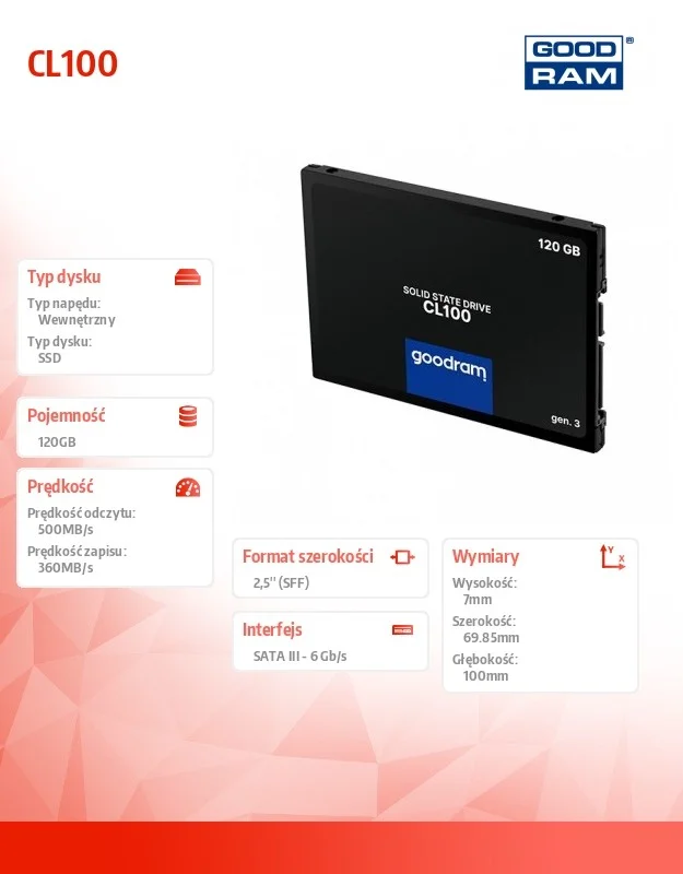 Ssd Goodram Cl100 120gb Sata3