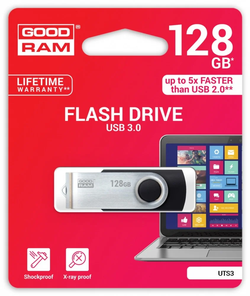 Memoria Usb Goodram 128gb Uts3 Black Usb 3.0