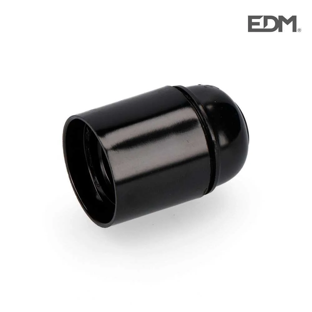 Casquilho Bk Reforçado E27 Preto Retractilado (22285) Edm