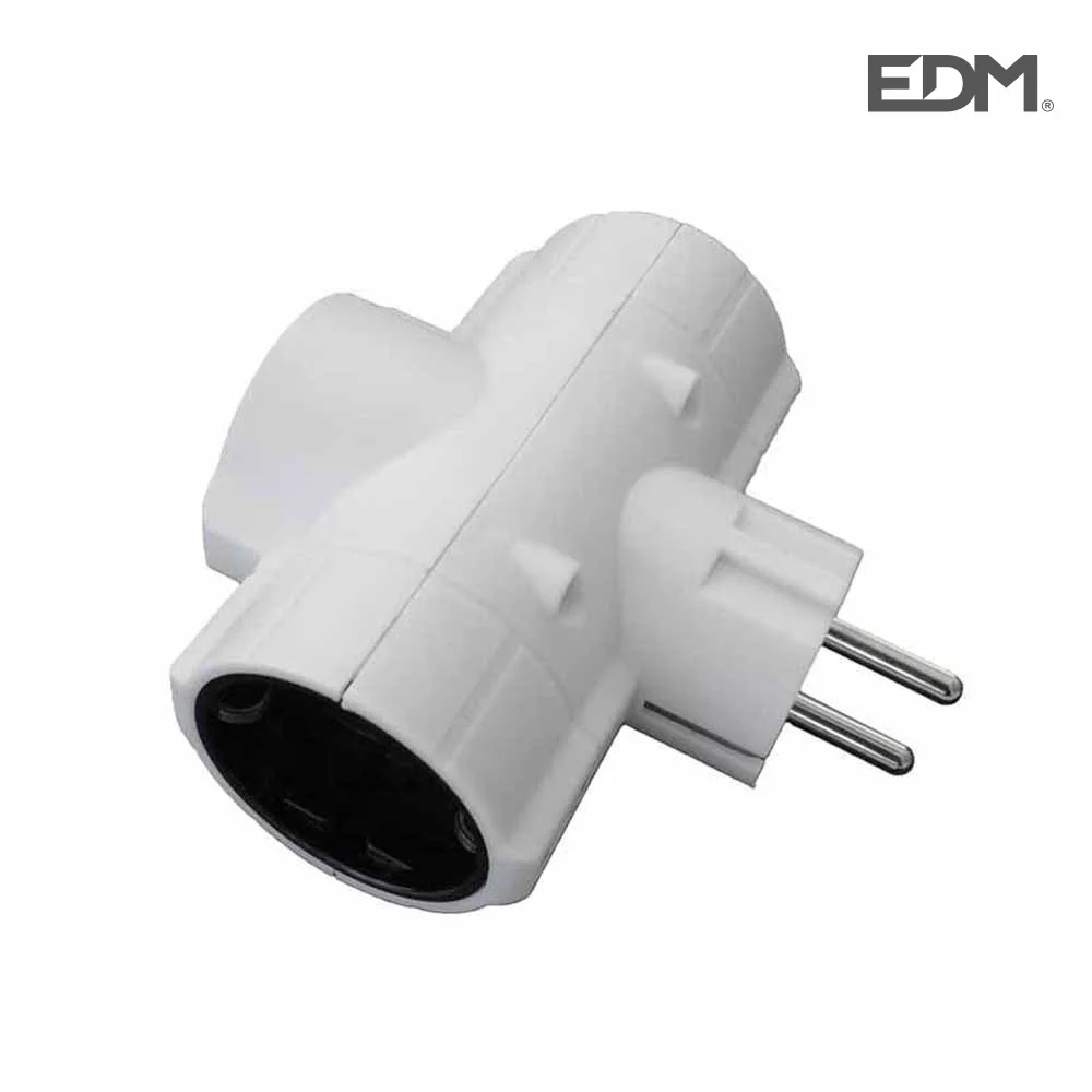 Ficha Tripla Femea T/Tl 16a 250v (Old-153) 4,8mm