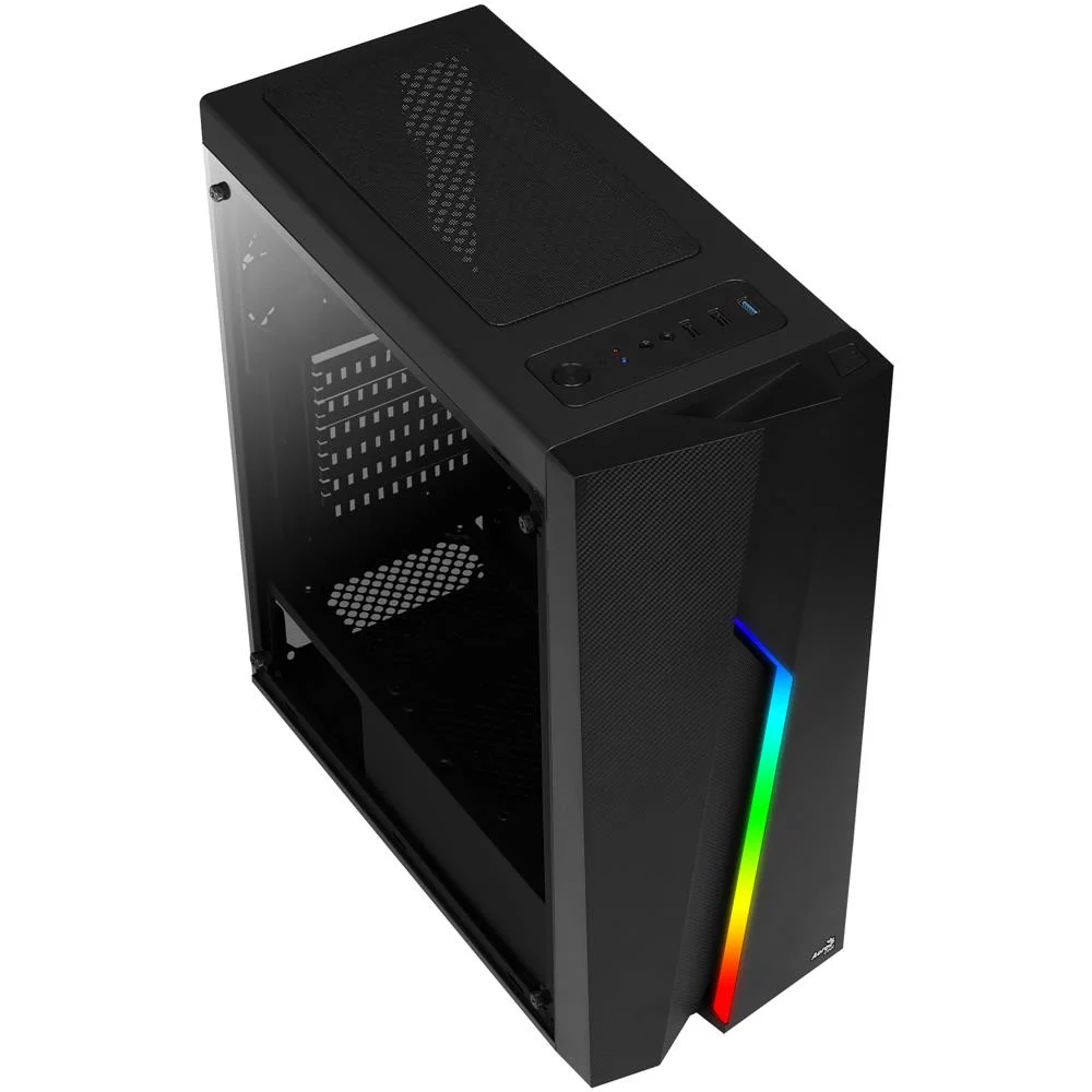 Aerocool Bolt Mid Tower, Atx, RGB 13 Modes, Acryl.
