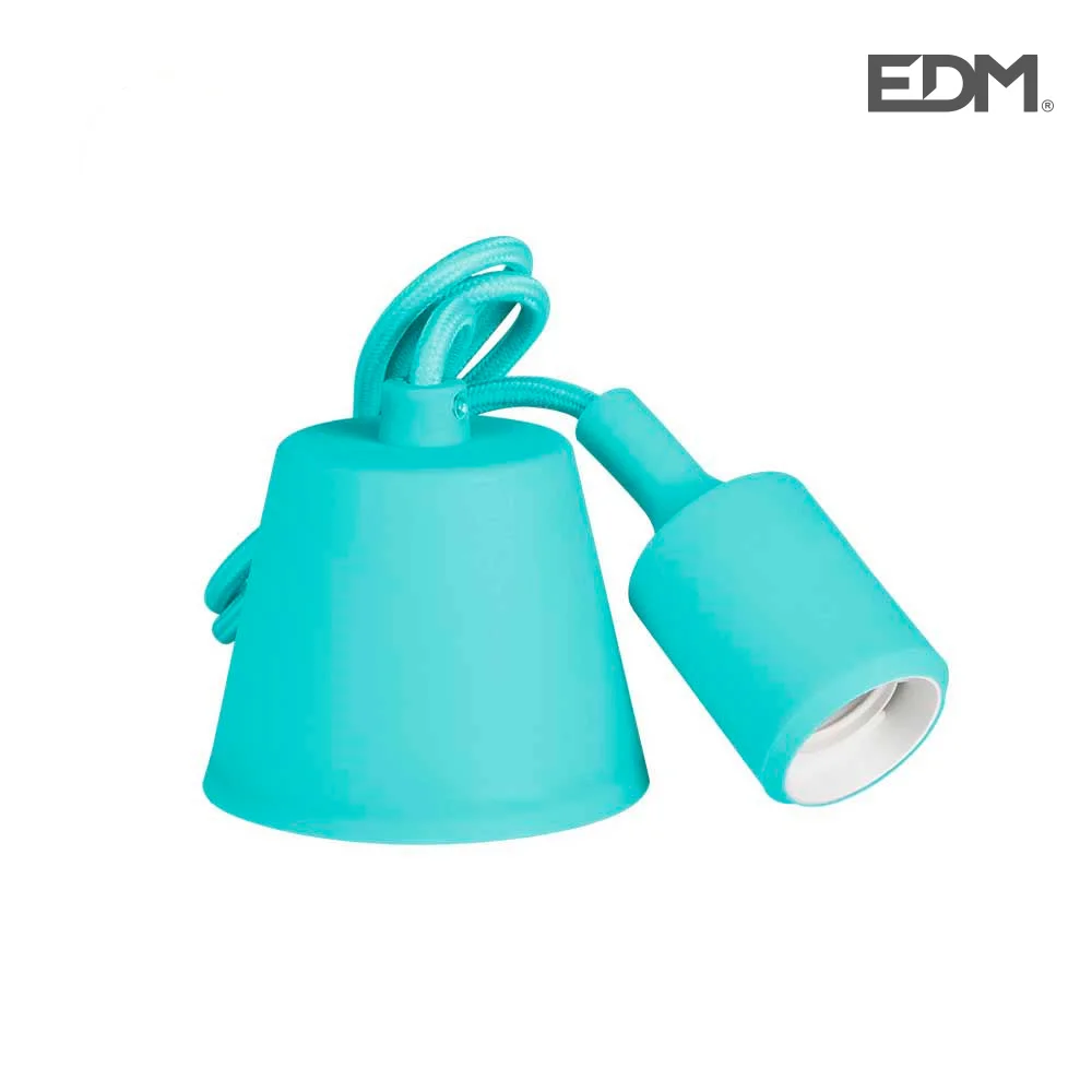 Cabo para Suspensão em Silicone E27 60w Azul