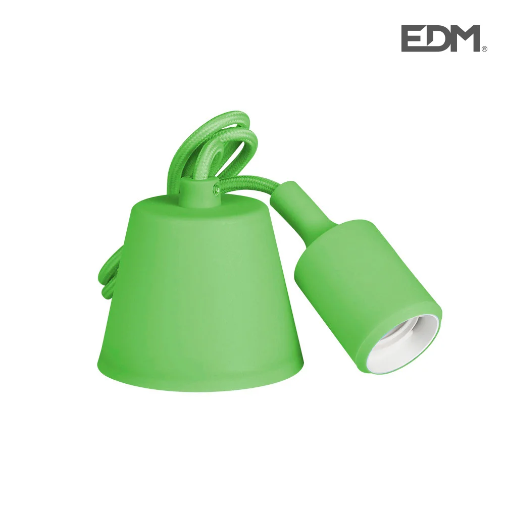 Cabo para Suspensão em Silicone E27 60w Verde