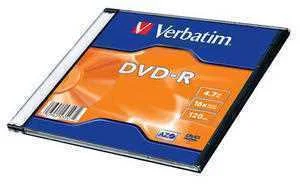 Verbatim Dvd-R 16x 4.7gb 120min Matt Silver Caixa Slim Unitario