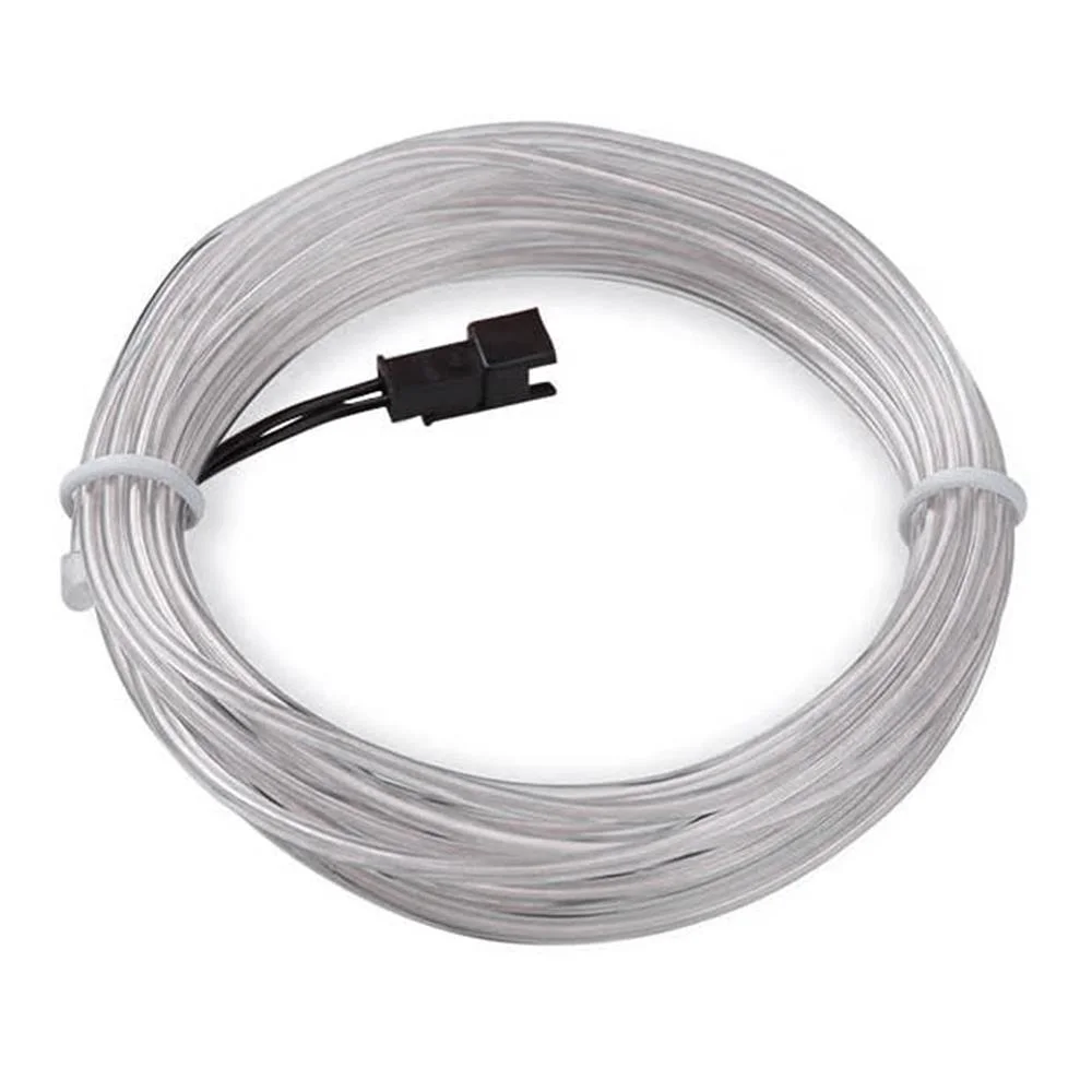 Luz De Néon Flexível Branca Para Carro 5m