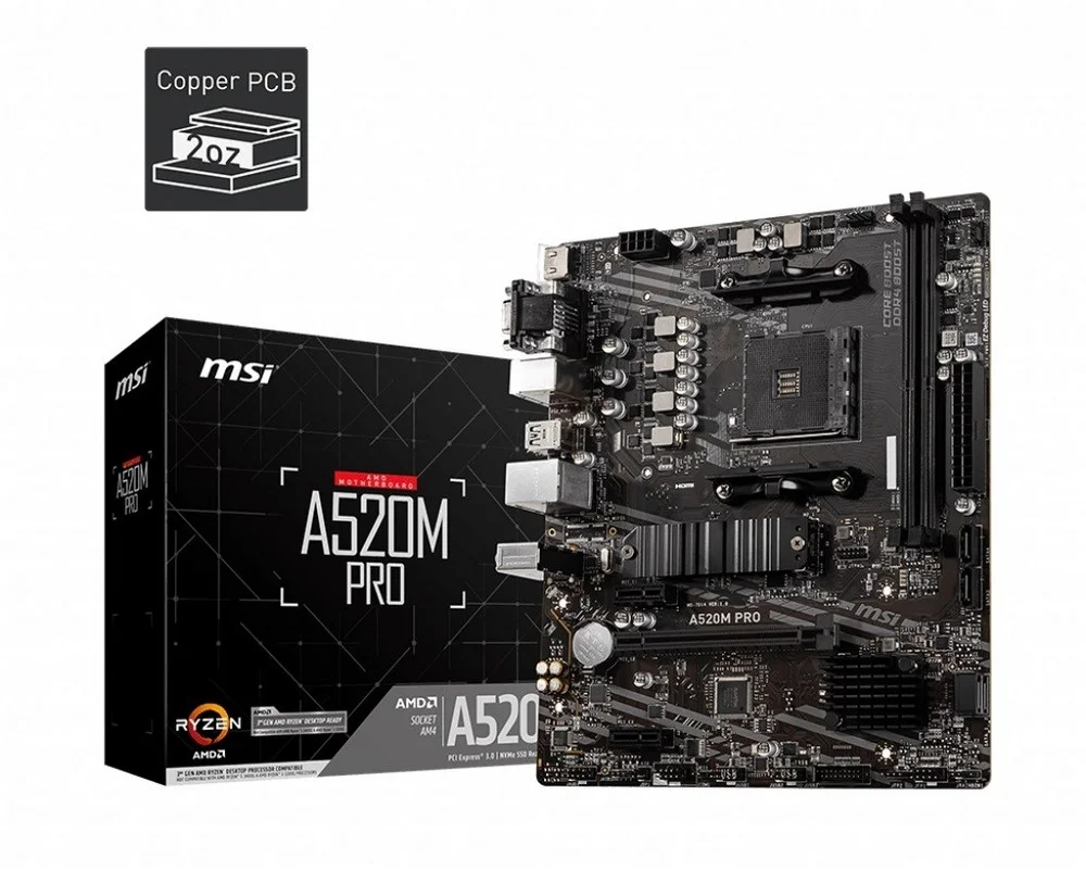 Plyta Gl&oacute;wna Msi A520m Pro Am4 2ddr4