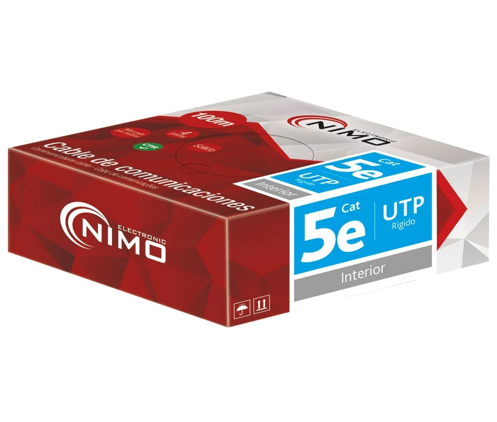 Cable para Datos Utp Cat.5e Rígido Interior, 100m