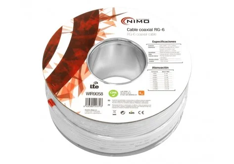Cabo Coaxial de Antena Branco 100m