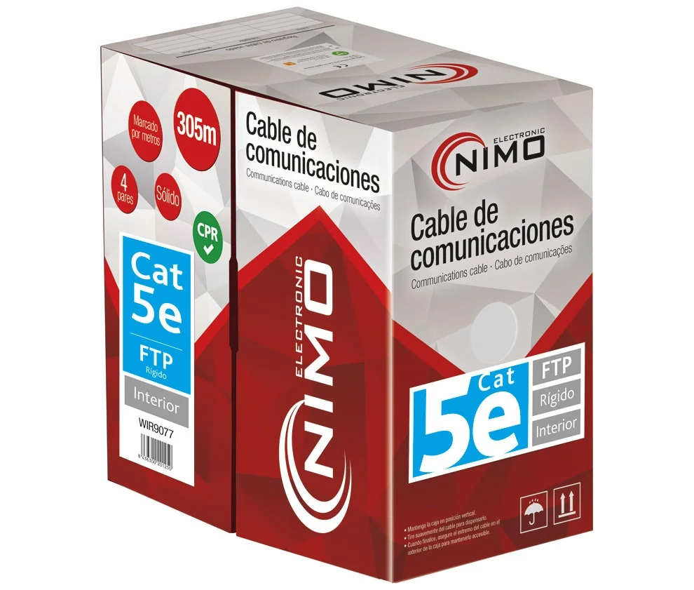 Cable para Datos Ftp Cat.5e Rígido Interior, 305m