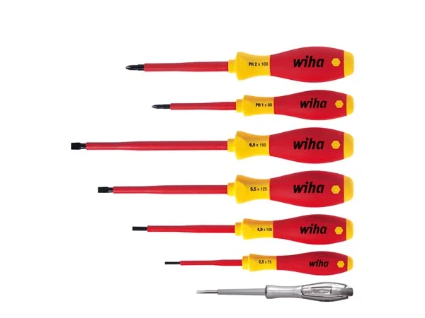 Wiha Screwdriver Set Softfinish&reg; Electric Slotted.