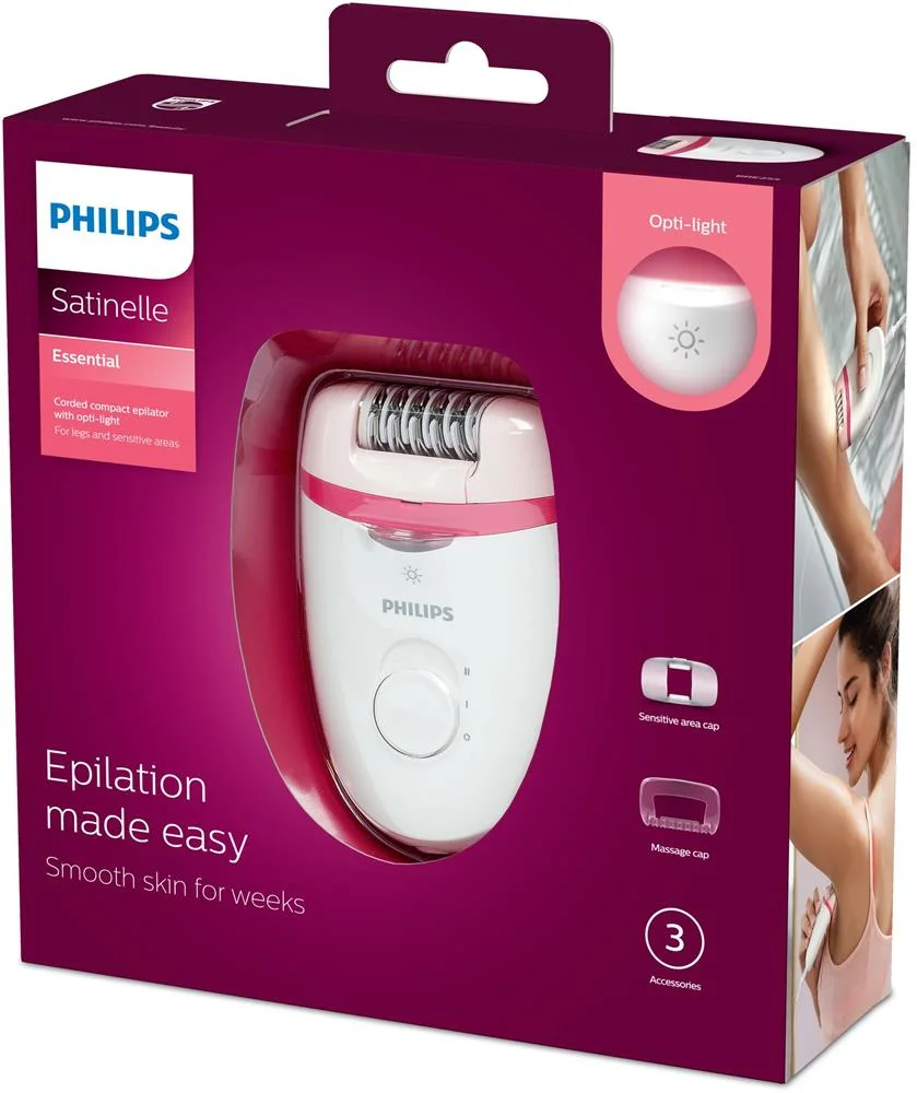 Depiladora Philips Satinelle Essential Bre255/ Co.