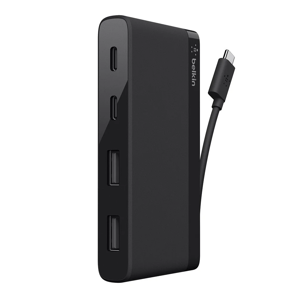 Belkin Travel Hub USB-C 4 portas preto F4U090btLBK