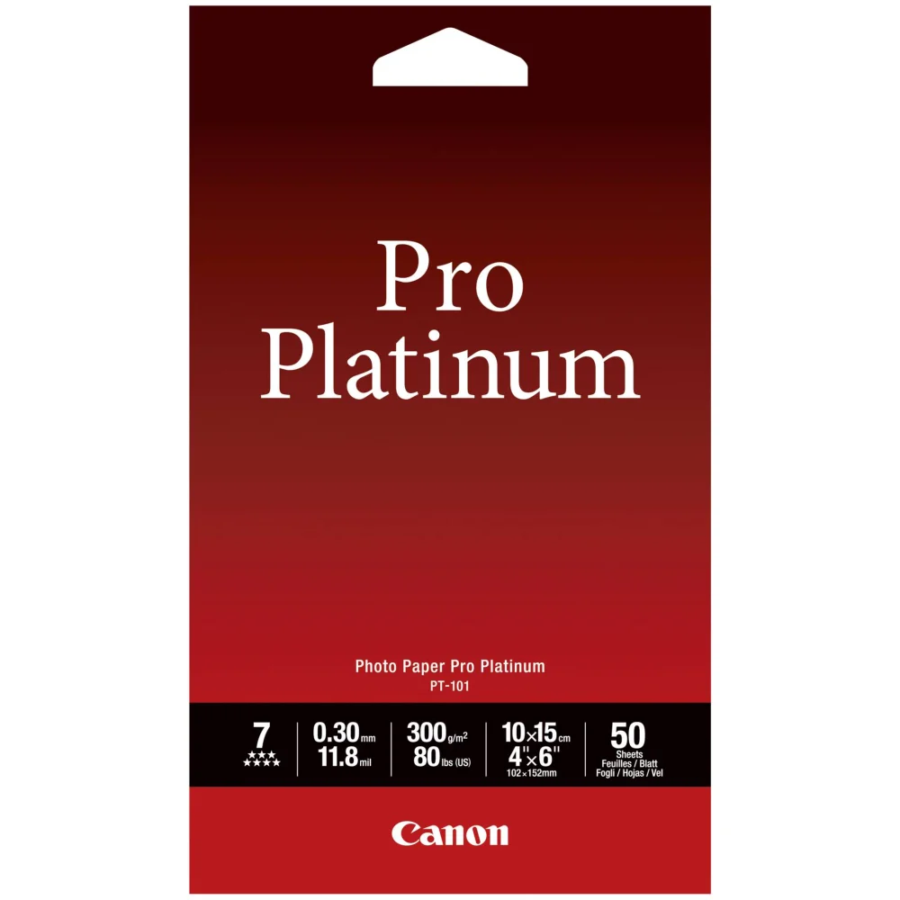 Canon Pt-101 10x15 Cm, 50 Sheets Photo Paper Pro Platinum   300 G