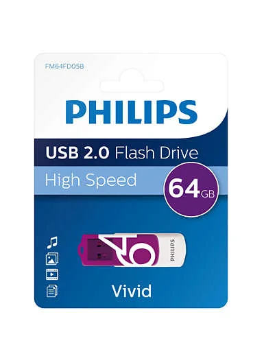 Philips Usb 2.0 64gb Vivid Edition Pu.