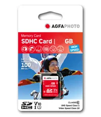 Agfaphoto Sdhc Cartão 16gb High Speed Class 10 Uhs I U1 V10