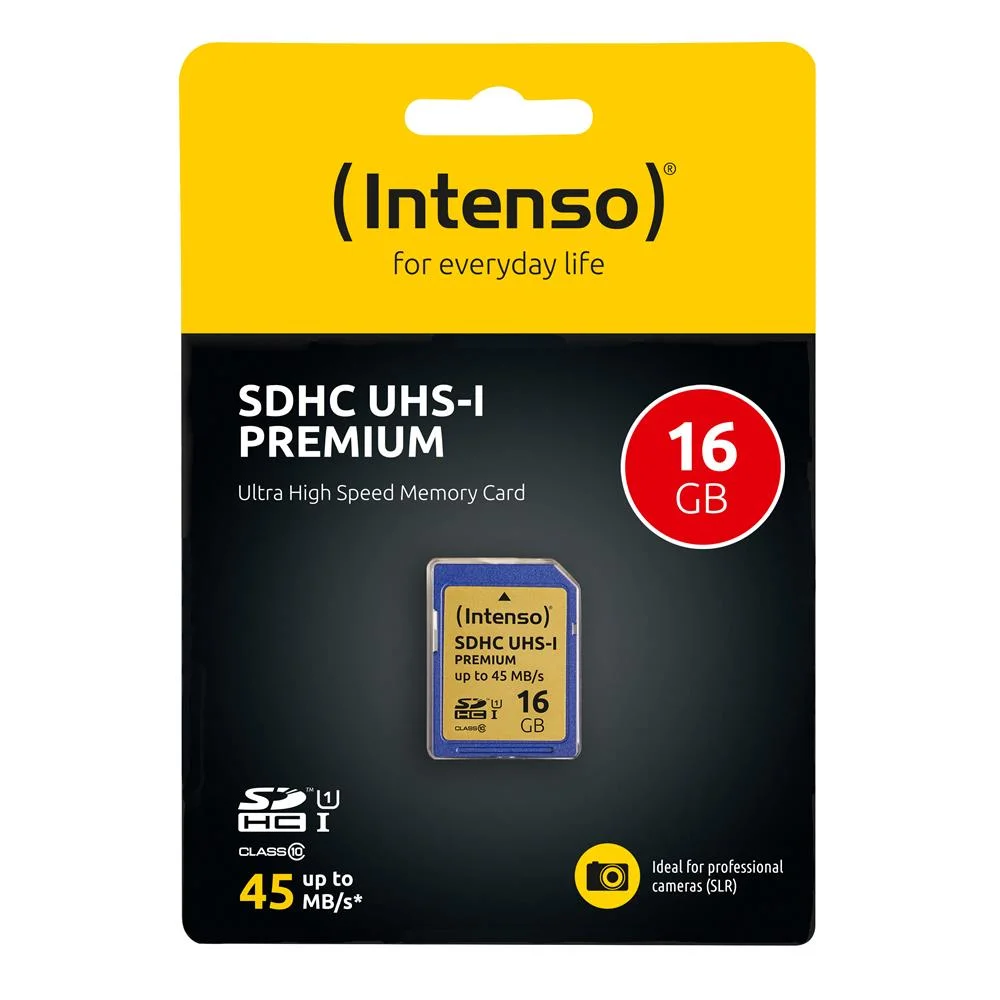 Intenso Sdhc Card           16gb Class 10 Uhs-I Premium