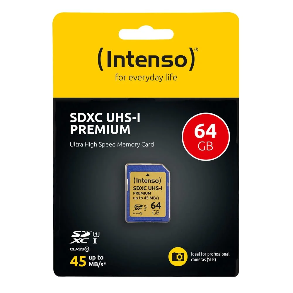 Cartão Intenso Sdxc 64gb Classe 10 Uhs-I P.