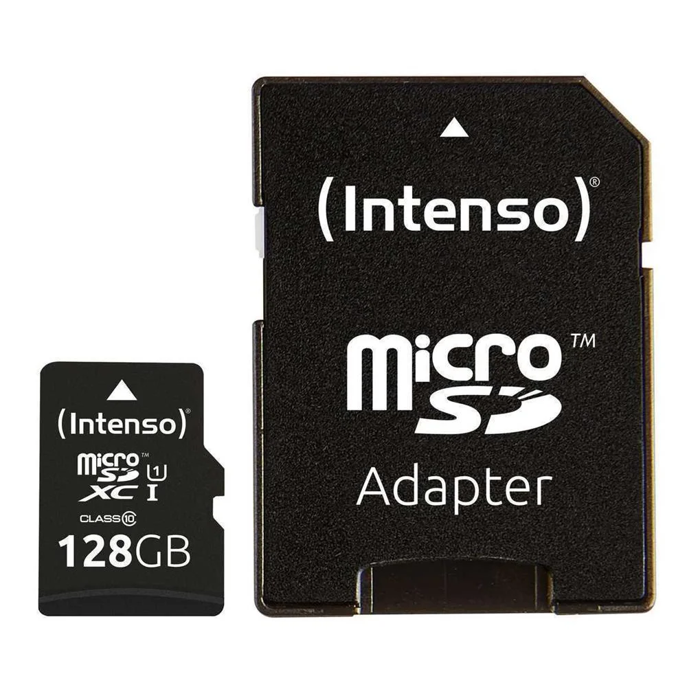 Cartão de Memória Micro Sd com Adaptador Intenso 34234 Uhs-I Xc Premium Preto 128 Gb 