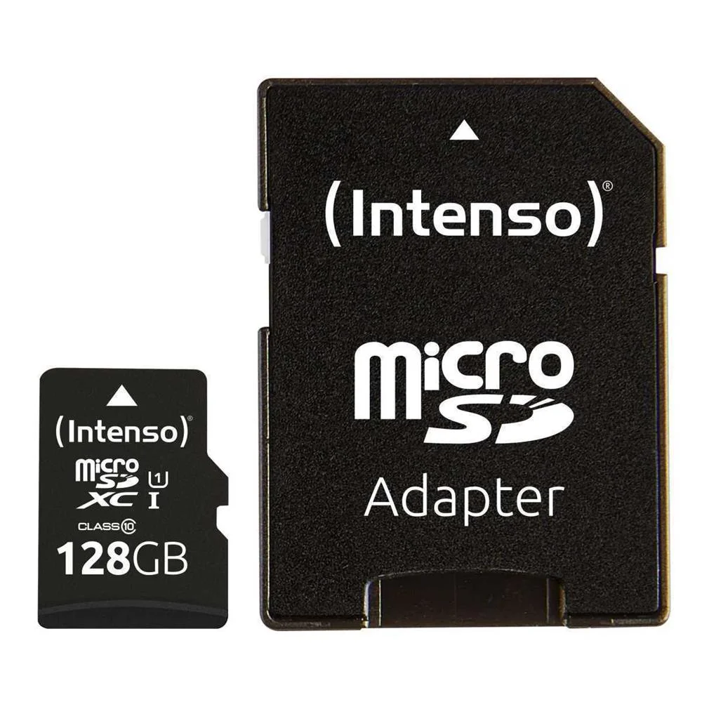 Cartão de Memória Micro Sd com Adaptador Intenso 34234 Uhs-I Xc Premium Preto 128 Gb 