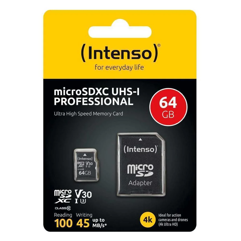 Cartão Micro Sd Intenso 3433490 64gb 
