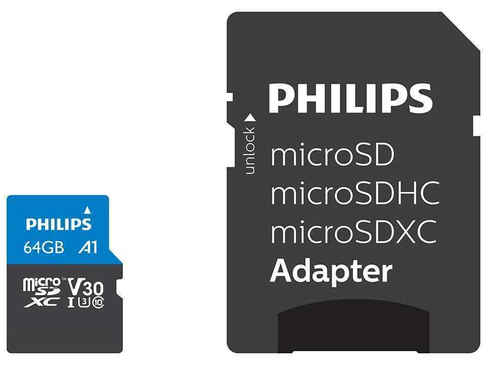 Philips Microsdxc Card      64gb Class 10 Uhs-I U3 Incl. Adapter