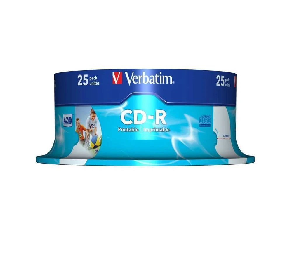 Cd-R  Verbatim 700mb 25pcs Pack 52x Spindel Printable Retail
