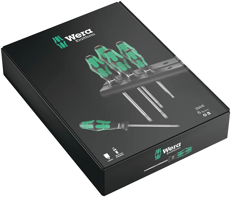 Conjunto de chaves de fenda WERA 334/6 Kraftform P